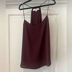 Loft Maroon Burgundy spaghetti strap tank top